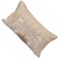Paoletti Genevieve Vintage Floral Applique Embroidered Boudoir Cushion Cover, Taupe, 30 x 50 Cm