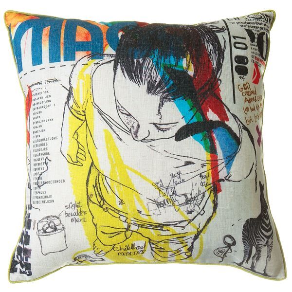 Scatter Box Paul Delaney Organised Chaos Fibre Filled Cushion, Multi, 58 x 58 Cm