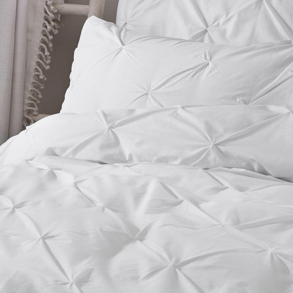 Serene Lara Ruched Easy Care Duvet Cover Set