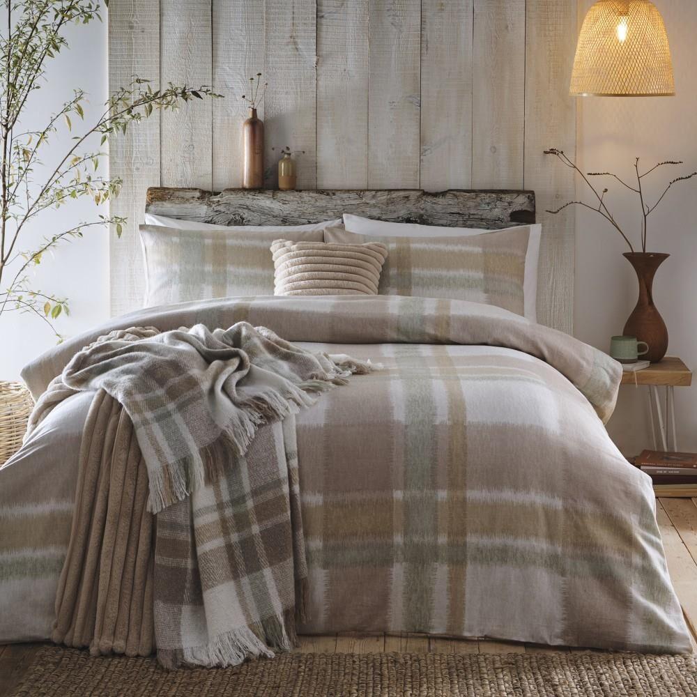 Appletree Hygge Verbier Check 100% Brushed Cotton Duvet Cover Set