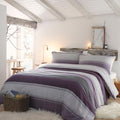 Fusion Betley Stripes 100% Brushed Cotton Reversible Duvet Cover Set