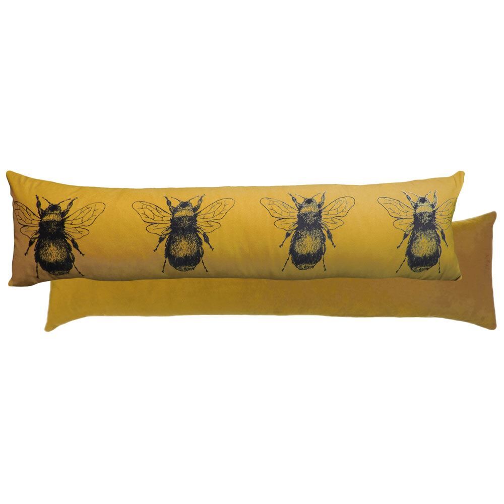 Evans Lichfield Gold Bee Faux Velvet Draught Excluder