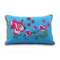 Riva Home Martinique Floral Embroidery Boudoir Cushion Cover, 35 x 50 Cm