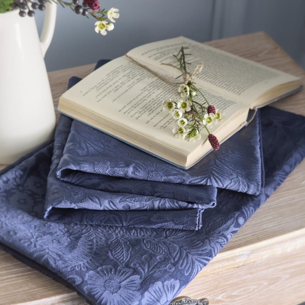 Appletree Heritage Berkley Velvet Floral Embossed Duvet Cover Set