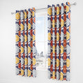 Catherine Lansfield Retro Floral Easy Care Lined Eyelet Curtains, 66 x 72 Inch