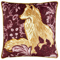 Paoletti Harewood Fox Botanical Piped Edge Cushion Cover, Multi, 50 x 50 Cm
