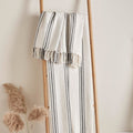 Drift Home Brinley Woven 100% Recycled Eco-Friendly Cotton Rich Fringed Throw