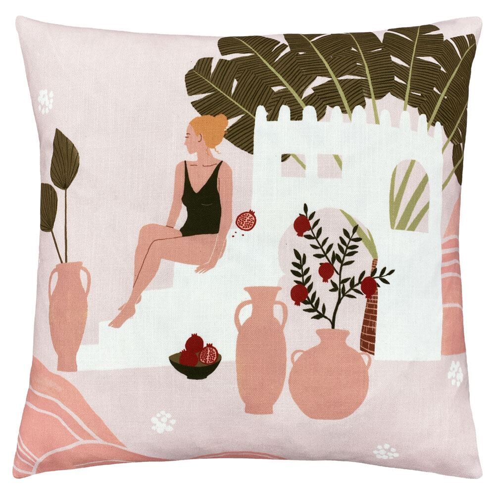 Furn Nalani Riad Moroccan Print Cushion Cover, Sand, 50 x 50 Cm