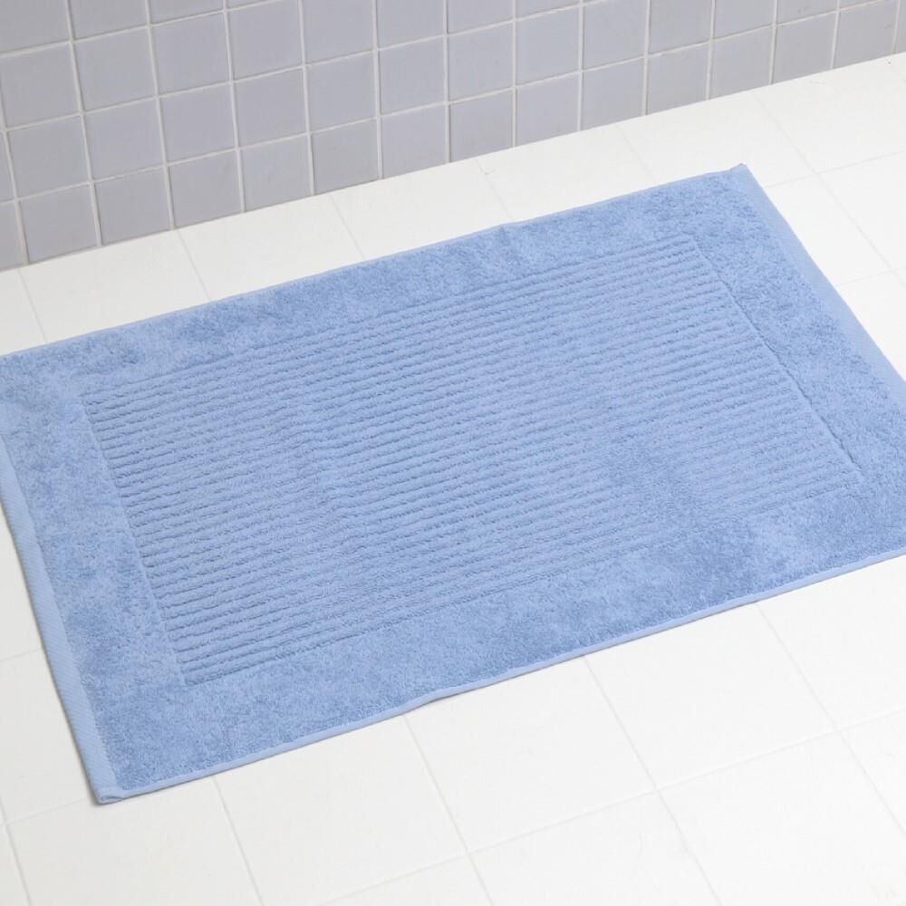 Linens Limited 100% Turkish Cotton Bath Mat, Light Blue