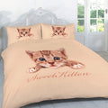 Night Zone Sweet Kitten 3D Photographic Print Duvet Cover Set, Multi