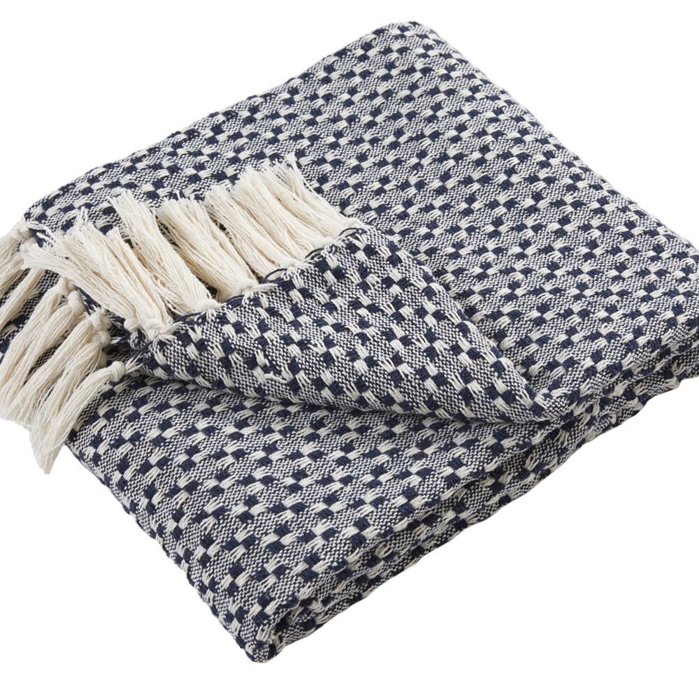 Appletree Loft Bexley Woven 100% Recycled Cotton Rich Fringed Throw