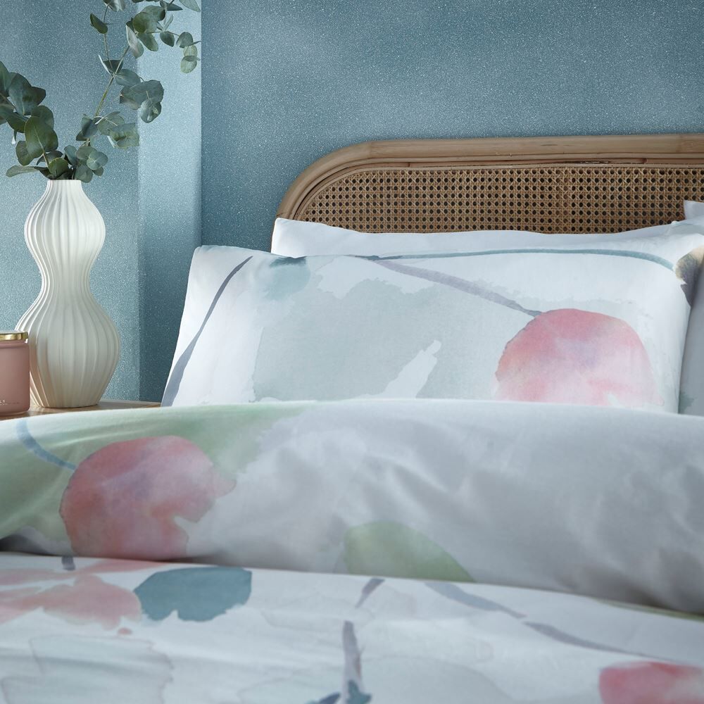 Appletree Style Maeve Floral Watercolour Print 100% Cotton Duvet Cover Set