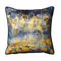 Scatter Box Safir Digital Printed Feather Filled Cushion, Navy/Ochre, 45 x 45 Cm