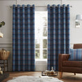Curtina Cameron Tartan Check Eyelet Lined Curtains