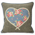 Paoletti Sweet Cottage Heart Cushion Cover, 45 x 45 Cm