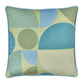 Fusion Ingo Geometric Print Velvet Piped Edge Filled Cushion
