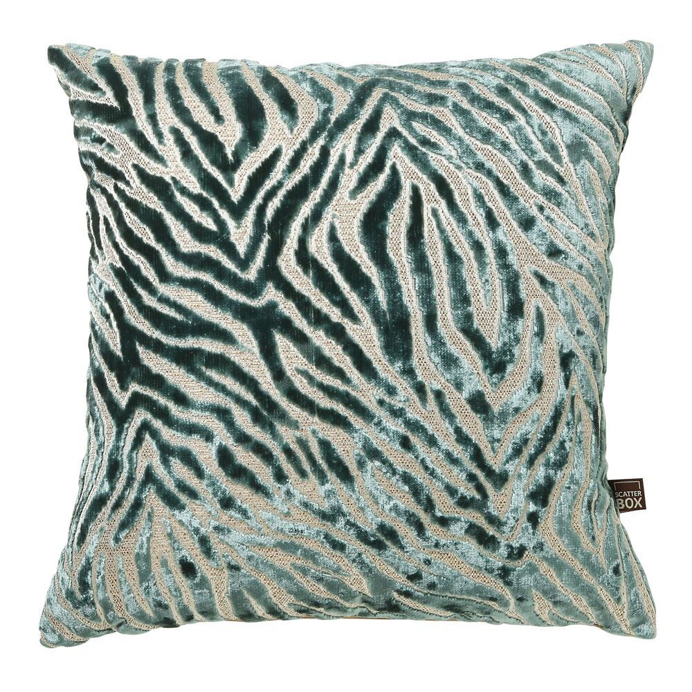 Scatter Box Zeke Chenille Feather Filled Cushion, Green