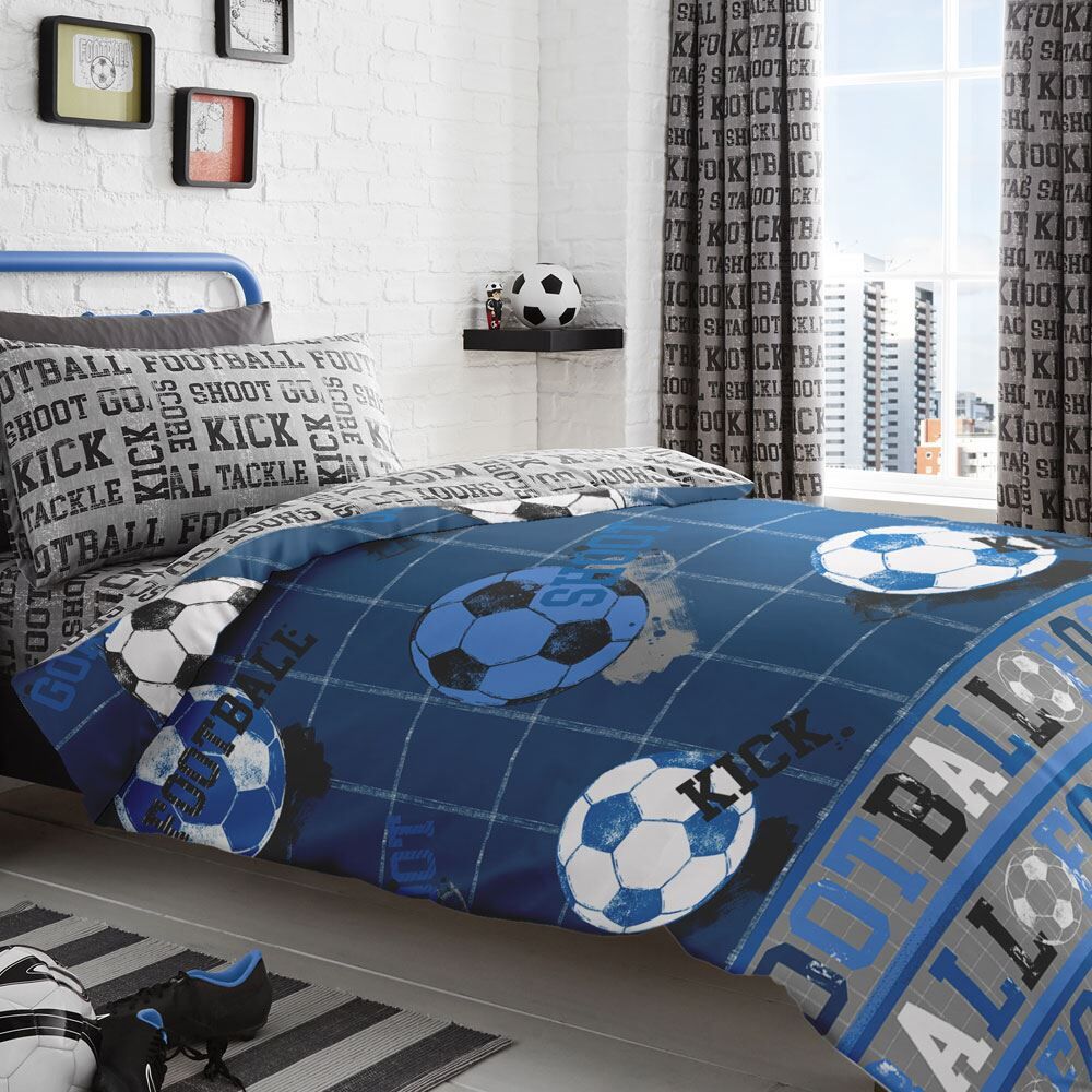 Bedlam Football Print Reversible Duvet Cover Set