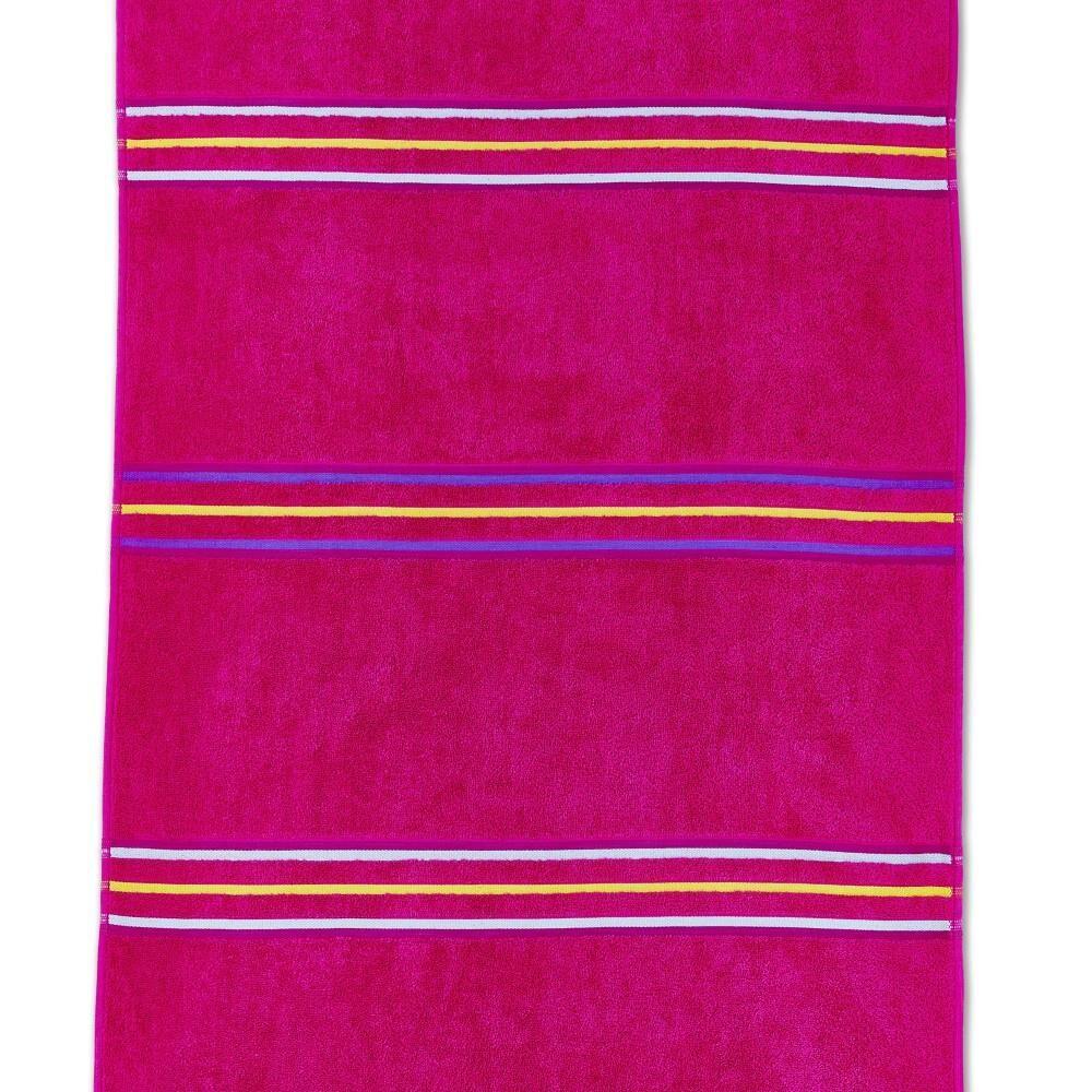 Catherine Lansfield Rainbow 100% Cotton Beach Towel, Orange/Pink, 2 Pack
