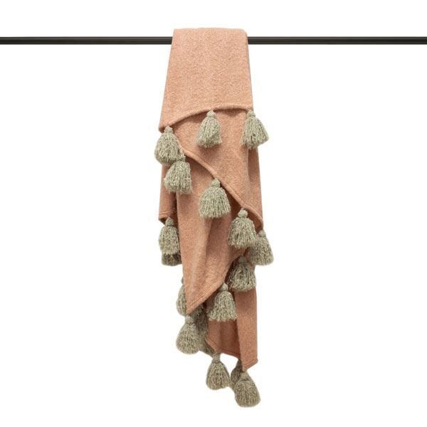 Furn Romily Pom Pom Tasselled Throw, 130 x 180 Cm