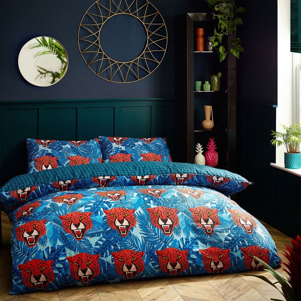 Furn Untamed Tiger Wildlife Print Reversible Duvet Cover Set