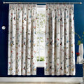 Dreams & Drapes Mansfield Floral Pencil Pleat Lined Curtains, Grey, 66 x 72 Inch