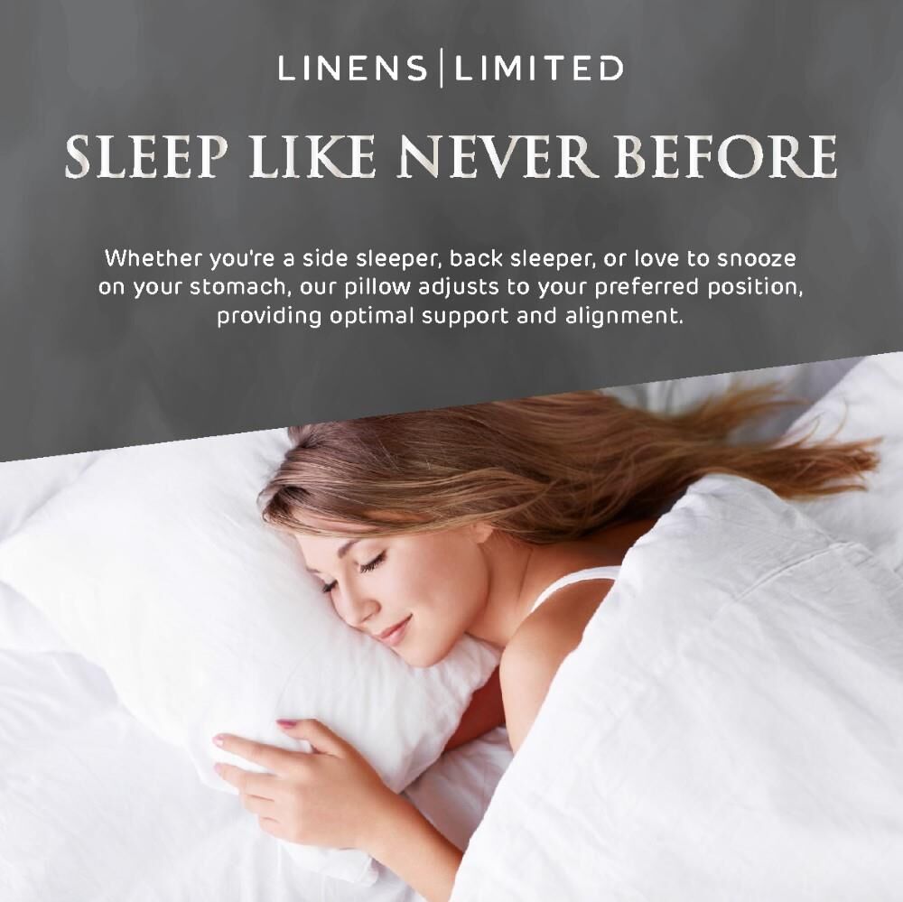 Linens Limited Hotel Quality Luxurious Natural Duck Feather Pillows, 2 Pack