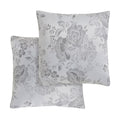 Emma Barclay Grace Floral Jacquard Cushion Cover, Silver, 43 x 43 Cm