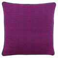 Riva Paoletti Chiswick Geometric Cube Jacquard Weave Cushion Cover, Magenta, 50 x 50 Cm