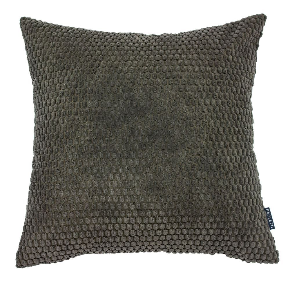 Riva Home Milan Contemporary Textured Geometric Cushion Cover, Mink, 45 x 45 Cm