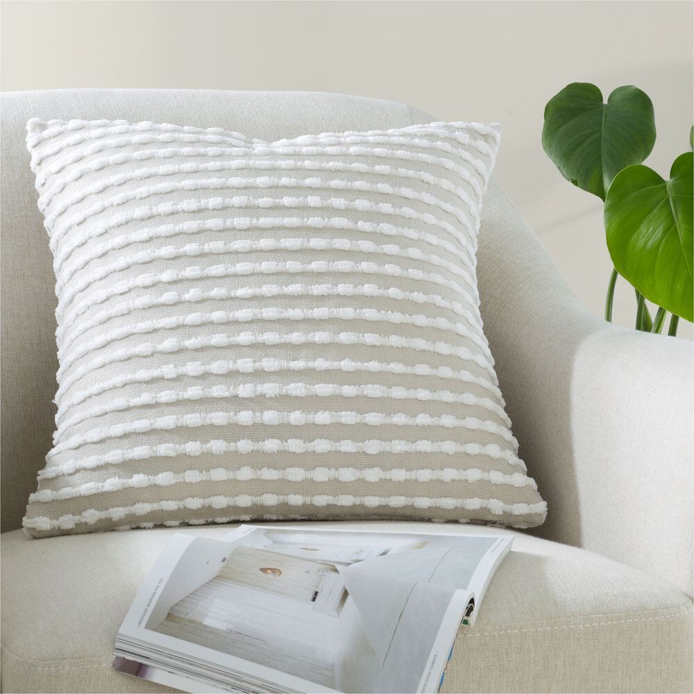 Catherine Lansfield Stab Stitch Textured Filled Cushion