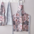 Catherine Lansfield Dramatic Floral 100% Cotton Apron, Grey