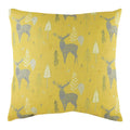 Evans Lichfield Hulder Stag Repeat Scandi Print Cushion Cover, Ochre, 43 x 43 Cm