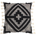 Furn  Kalai Tufted Geometric Cotton Rich Tasselled Cushion Cover