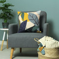 Furn Junglo Abstract Print Recycled Polyester Cushion Cover, Multi, 43 x 43 Cm