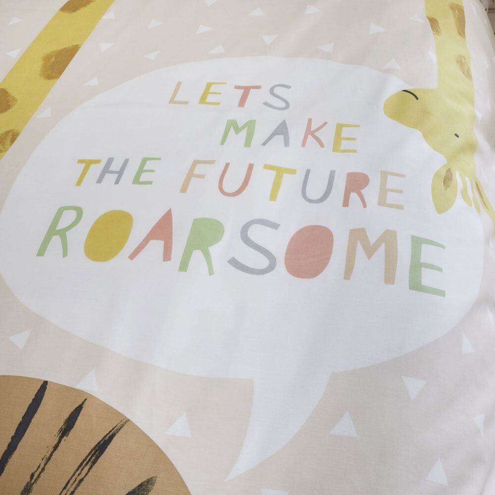 Catherine Lansfield Roarsome Animals Print Easy Care Reversible Duvet Cover Set