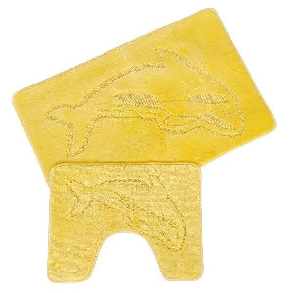 Night Zone Dolphin Nonslip Bath Mat & Pedestal Mat Set